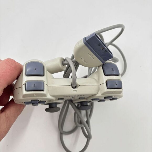 Sony Playstation 1 PS1 PSOne OEM Controller White Dual Shock Analog SCPH-110 - Picture 2 of 3